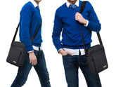 UBAYEE Man Shoulder Bag with Multiple Pockets (Fits 10.5 Inch iPad, Tablet), Dark Grey